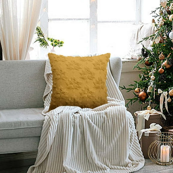 New Embroidered Maple Leaf Pillow Cover, Home Living Room Sofa Decoration, Cushion Cover, Bedhead Office Pillow Cover -GY