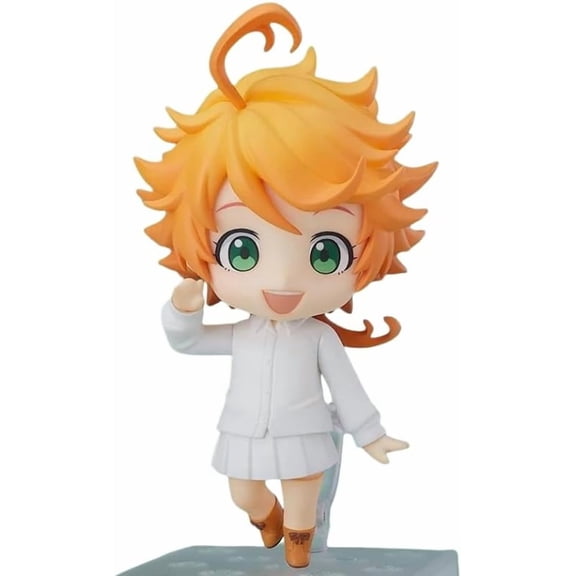New Emma Figure, Movable q Version Emma Replacement face Figurine 10cm/3.9inch Anime Character Statue Model Desktop Decoration Gifts