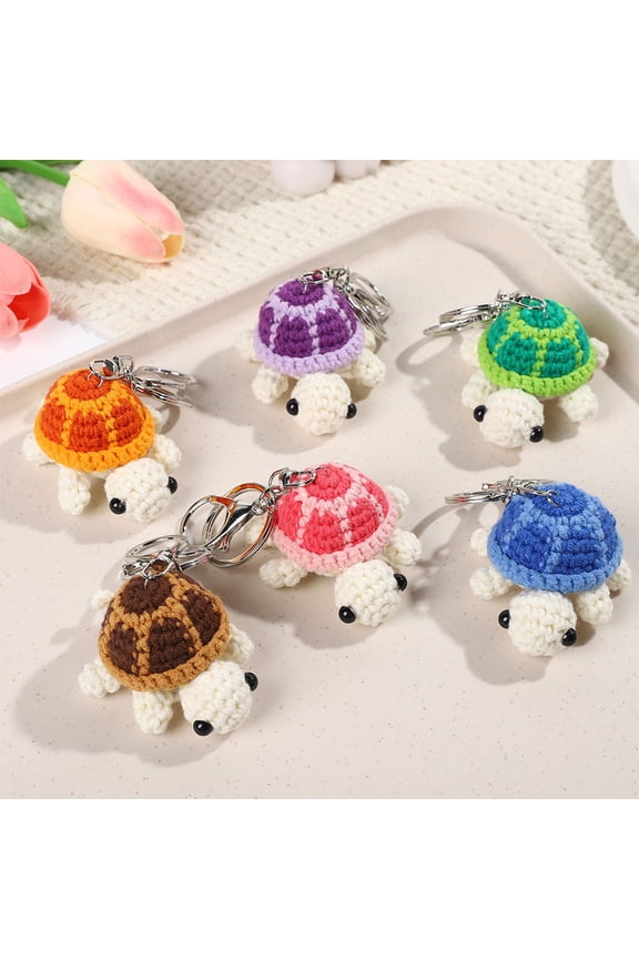 New Emotional Support Positive Crochet Sea Turtles,Funny Positive Turtle Mini Crochet Sea Turtle, Cute Turtle Keychain Mini Turtle Woolen Hook Weaving Doll Creatives Doll Keychain Pendant