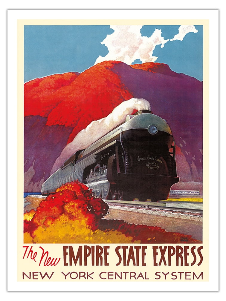Manhattan – New York Central System Vintage Railroad Travel Poster Reproduction – 16x24 Matte Paper-1192030