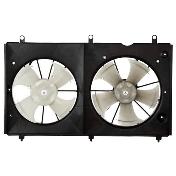 OEM Grade Dual Radiator Condenser Fan Assembly Compatible with 2003-2007 Honda Accord 2.4L I4 DOHC DX LX EX SE Coupe Sedan With Valeo Radiator 19015-RAA-A02 19030-RAA-A02 19015RAAA02 V6