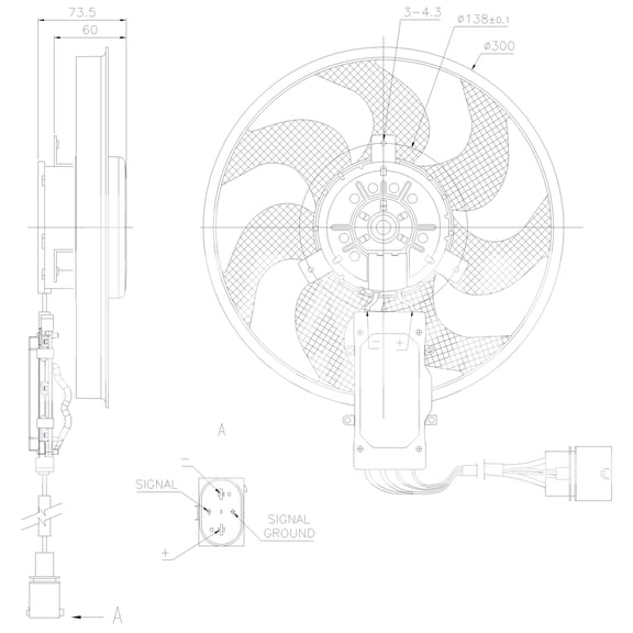 New Engine Cooling Fan And Motor Compatible With Porsche Cayenne By Parts 85730 7L0959455 7L0959455C 7L0959455F 95562413400 95562413401 95562414500 95562414600