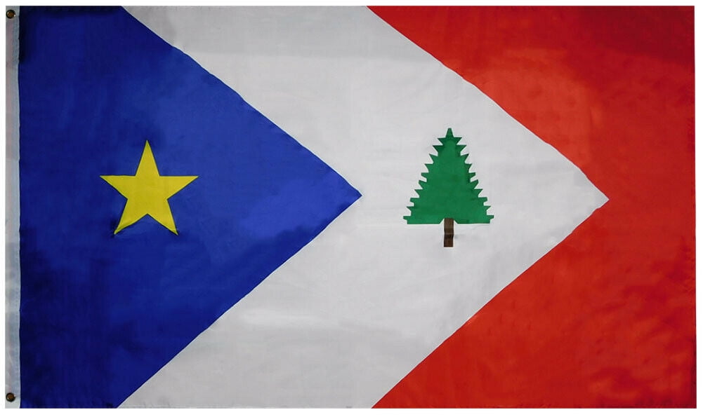 New England Acadian Flag 3x5 ft Acadia Acadiana Gold Star Pine Tree ...