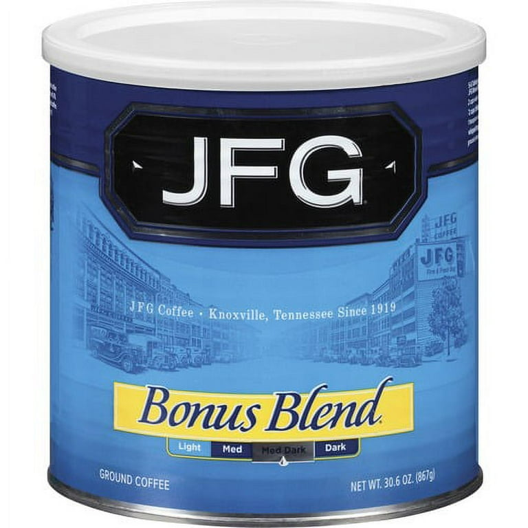 JFG Bonus Blend Coffee - Compatible with French Press - Medium/Dark - 30.6 oz Per Canister - 1 Each JFG Bonus Blend Coffee - Compatible with French Press - Medium/Dark - 30.6 oz Per Canister - 1 Each