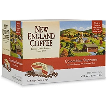 New England Coffee Colombian Supremo K-Cups 12 Count