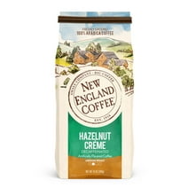 New England Coffee Decaf Hazelnut CremeMedium Roast Ground Coffee, 10 Oz, Bag