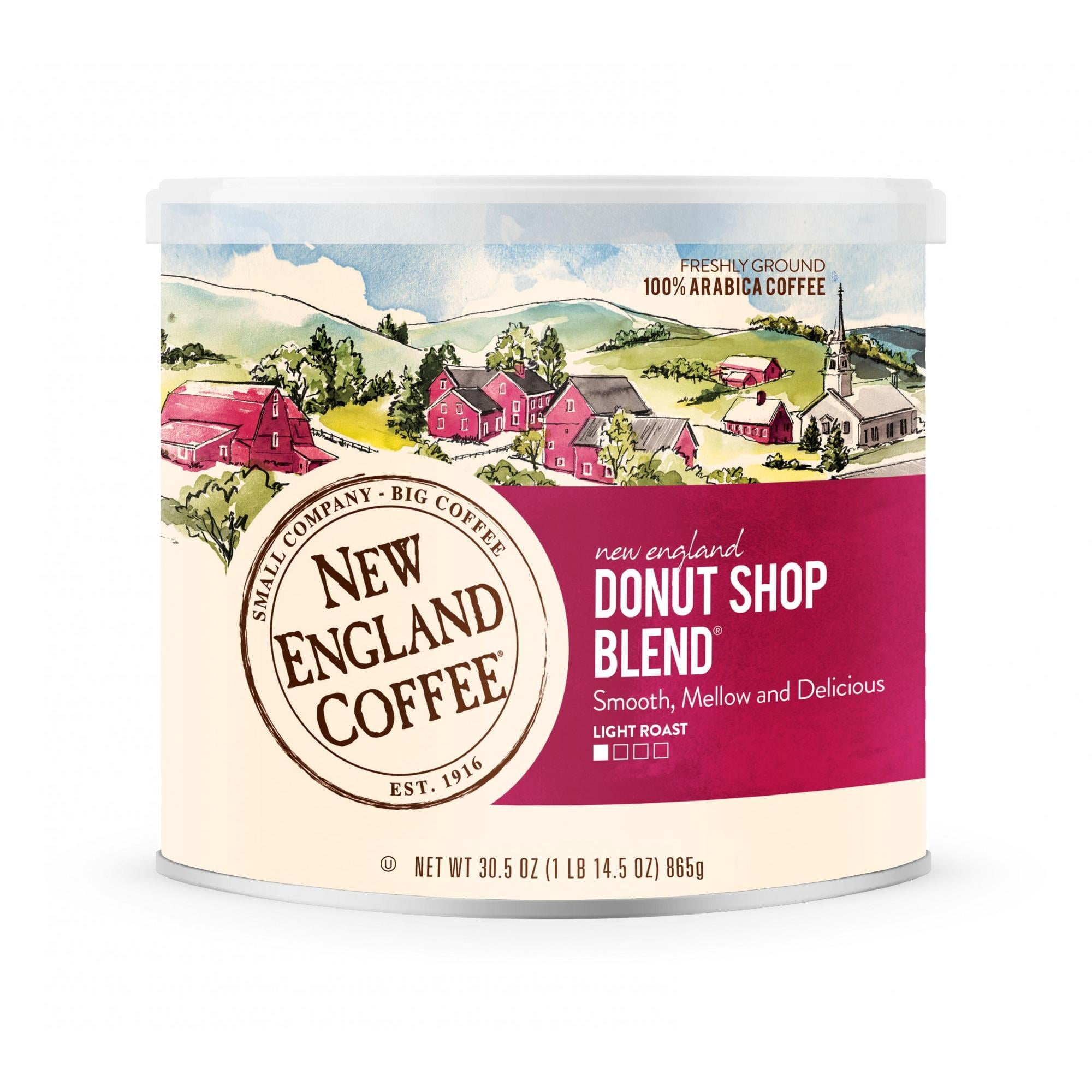 New England Coffee Donut Shop Blend Ground Coffee, 30.5 oz. Can