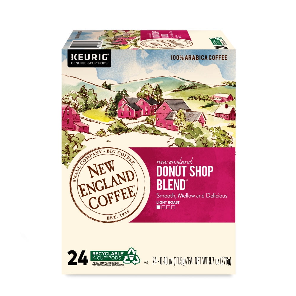 New England Coffee K-Cup Donut Shop Blend Coffee - Light - 24 / Box New England Coffee K-Cup Donut Shop Blend Coffee - Light - 24 / Box