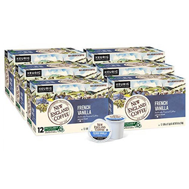 New England Coffee French Vanilla Medium Roast Single Serve Pods, 12ct