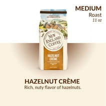 New England Coffee Hazelnut Crème Medium Roast Ground Coffee, 11 Oz, Bag