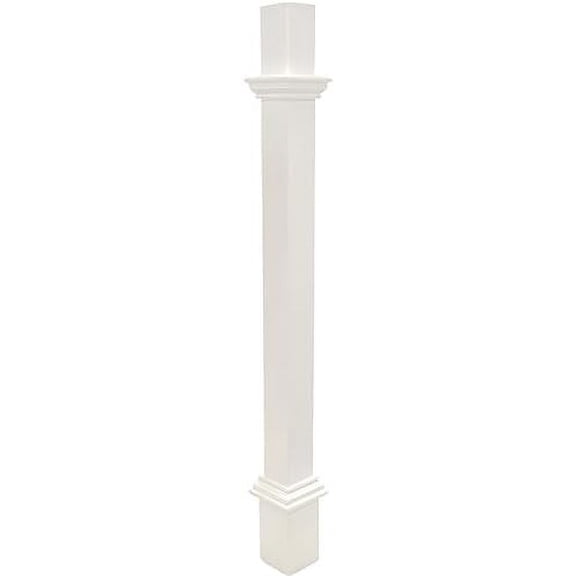 New England Decorative Mounting Post, White, 5'$$Garden & Patio