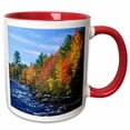 thumbnail image 1 of 3drose, New England Fall, 11oz Two-tone Red Mug, 1 of 6