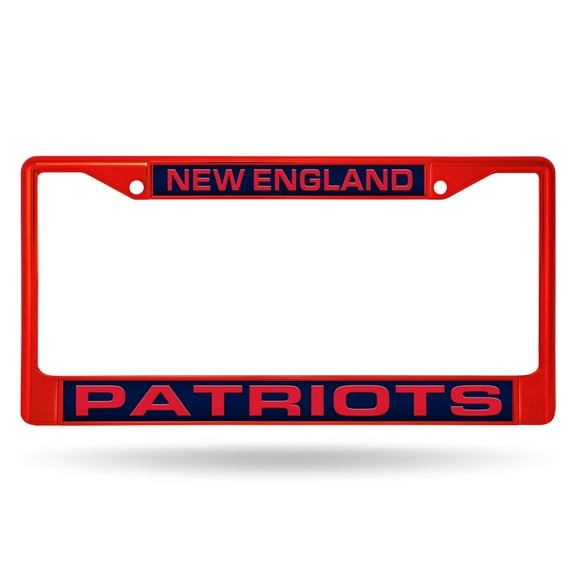 New England-Football-Patriot's Red Painted Metal Laser Cut License Plate Frame