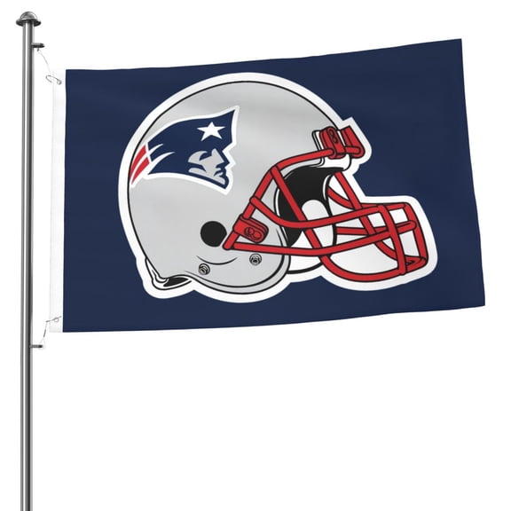 New England Football Team 2x3 FT Double-Sided Flag (Pole Not Included), Quick-Drying for Lawn, Balcony & Party Decor