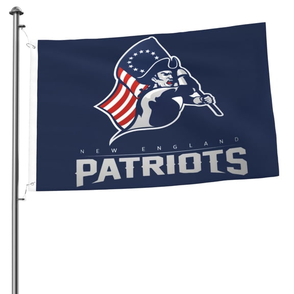 New England Football Team 2x3 FT Double-Sided Flag (Pole Not Included), Quick-Drying for Lawn, Balcony & Party Decor