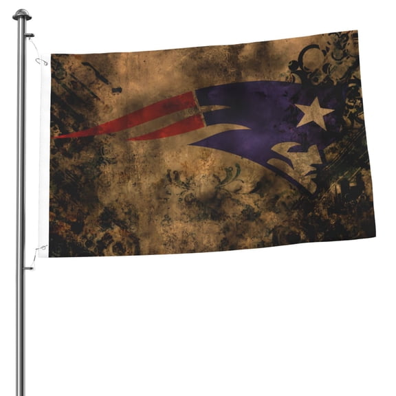 New England Football Team 2x3 FT Double-Sided Flag (Pole Not Included), Quick-Drying for Lawn, Balcony & Party Decor