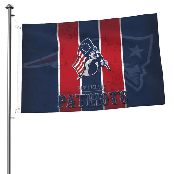 New England Football Team 2x3 FT Double-Sided Flag (Pole Not Included), Quick-Drying for Lawn, Balcony & Party Decor