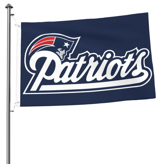 New England Football Team 2x3 FT Double-Sided Flag (Pole Not Included), Quick-Drying for Lawn, Balcony & Party Decor