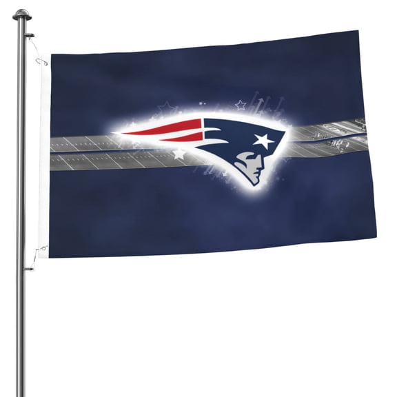 New England Football Team 2x3 FT Double-Sided Flag (Pole Not Included), Quick-Drying for Lawn, Balcony & Party Decor
