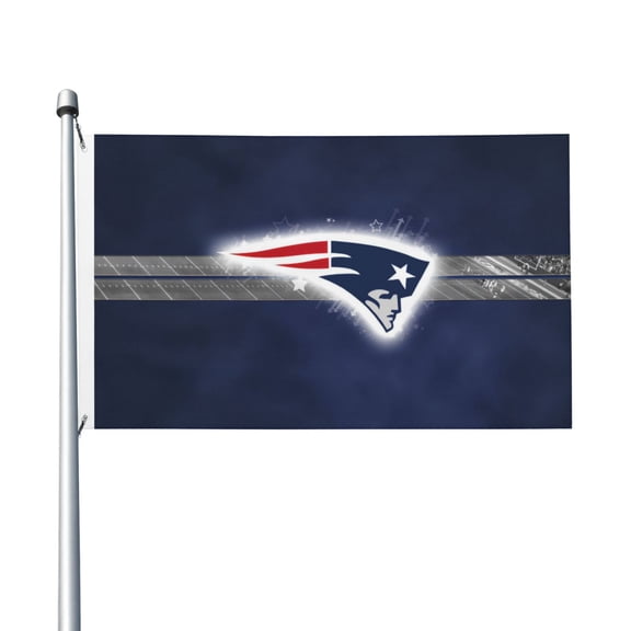 New England Football Team 3x5 FT Double-Sided Flag (Pole Not Included), Quick-Drying for Lawn, Balcony & Party Decor 35Flag-228