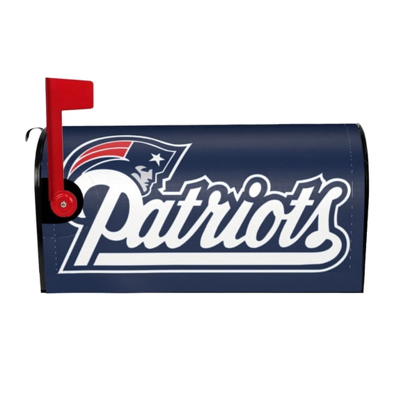 New England Football Team Welcome Magnetic Mailbox Cover, Easy to Install, Weatherproof and Fade Resistant, Suitable for Outdoor Gardens and Patios, Fan Holiday Gift X-24