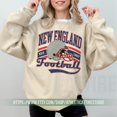 thumbnail image 1 of New England Football Vintage Sweatshirt Crewneck, Retro Game Day Fan Gift, Classic Fan Apparel,Sand Color,Size M, 1 of 5
