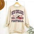 thumbnail image 1 of New England Football Vintage Sweatshirt, Football Game Day Gift For Fan,Sand Color,Size XL, 1 of 5