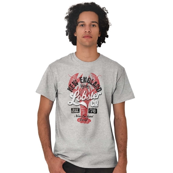 New England Lobster Maine Seafood Plus Size Crewneck Graphic Tee Shirt Brisco Brands 3X