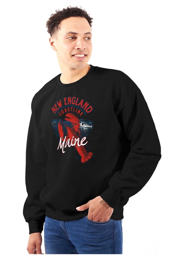 New England Maine Lobster Seafood Sweatshirt for Men or Women Brisco Brands L