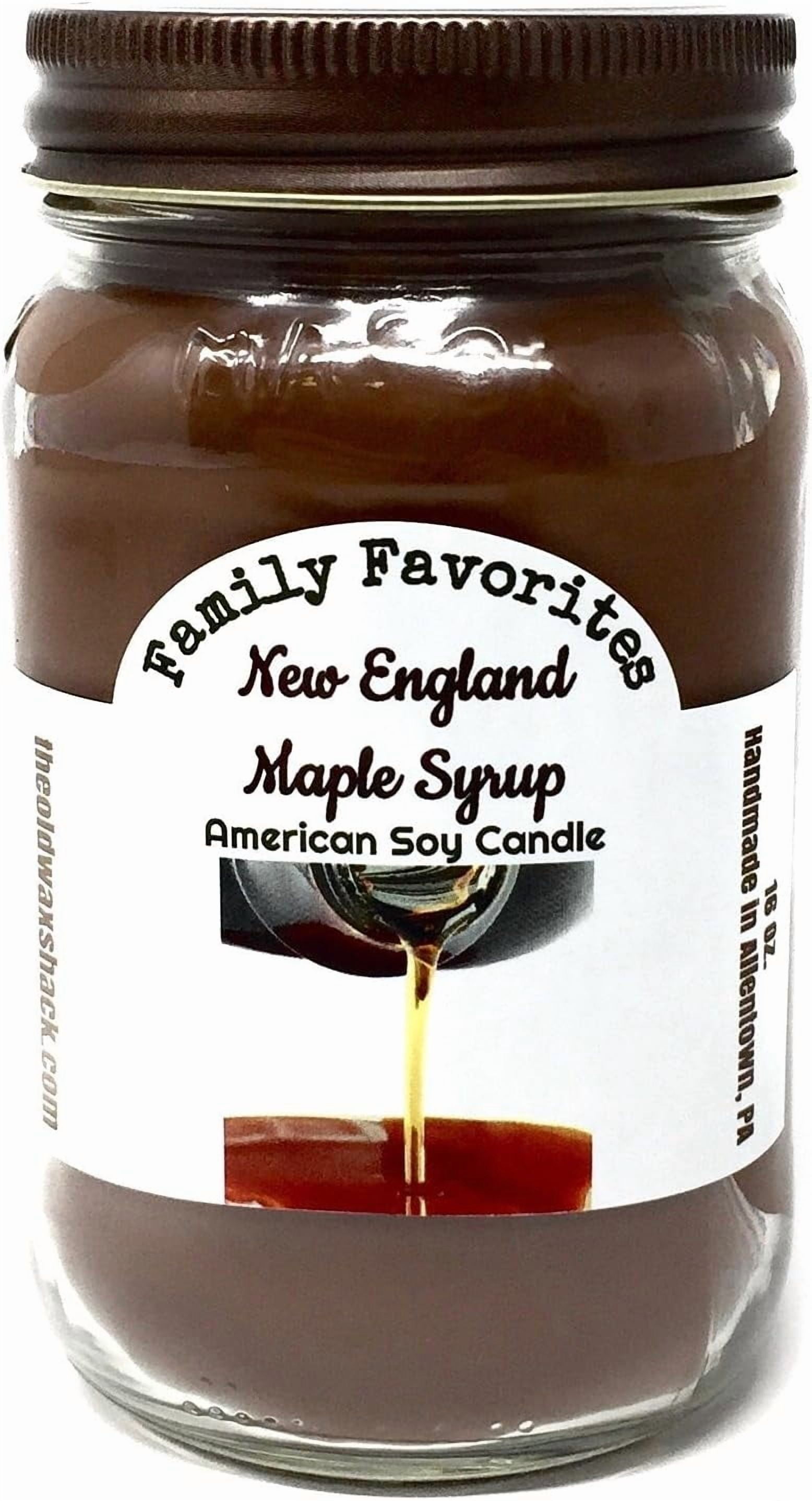 New England Maple Syrup - Soy Candle - 16 Oz. Mason Jar