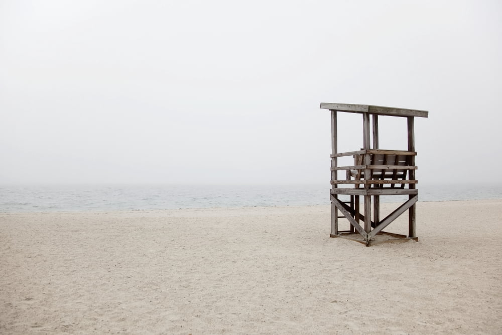 New England Massachusetts Cape Cod Abandoned lifeguard station on beach Canvas Art - Jenna Szerlag Design Pics (38 x 24)