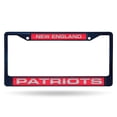 thumbnail image 1 of New England NFL Patriots Navy Painted Metal Laser Cut License Plate Frame, 1 of 5