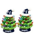 thumbnail image 1 of New England Patriots 2-Pack 4" Ceramic LED Christmas Tree Set, 1 of 3