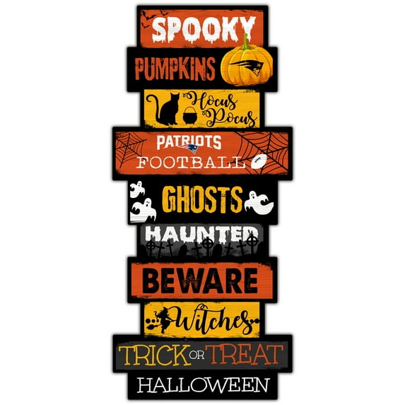 New England Patriots 24'' Halloween Celebration Stack Sign