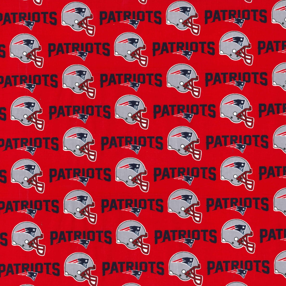 New England Patriots Cotton Fabric 58 - Red