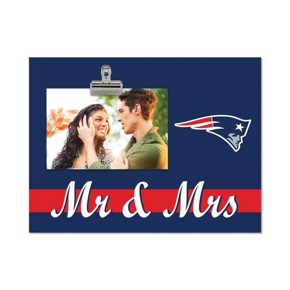 New England Patriots 8" x 10.5" Briteline Mr & Mrs Clip Frame