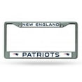 thumbnail image 1 of New England Patriots Chrome License Plate Frame, 1 of 2