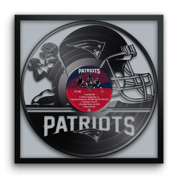 New England Patriots Framed 13" x 13" Vinyl Record Art Print