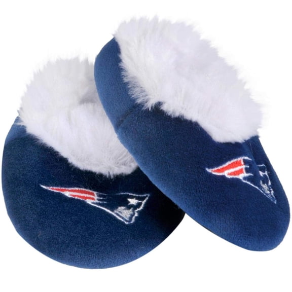 NFL New England Patriots SLPNFBBYBTNP Slippers, Team Colors, One Size