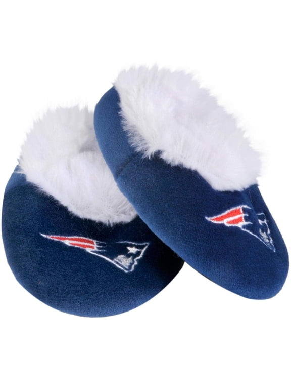 NFL New England Patriots SLPNFBBYBTNP Slippers, Team Colors, One Size