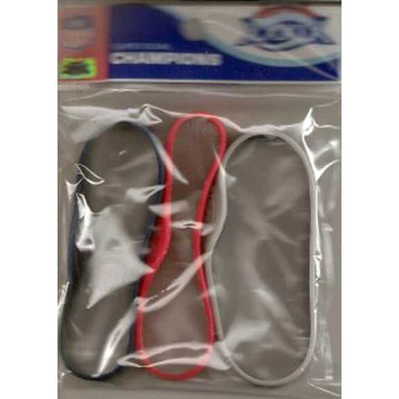 New England Patriots Super Bowl 34 Champions 3 Pack Wristband Set