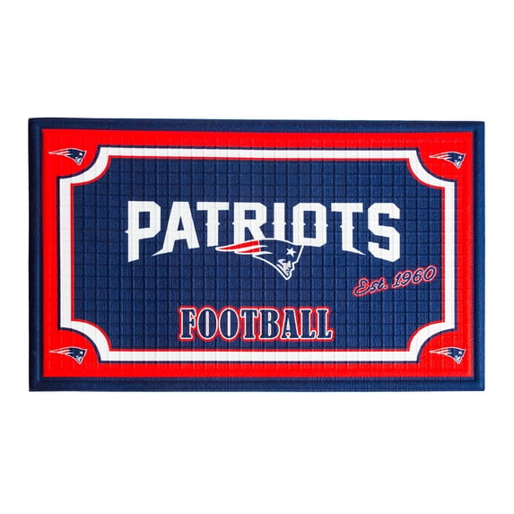 New England Patriots Team Embossed Door Mat