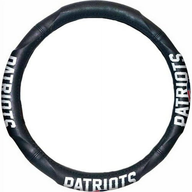 New England Patriots The Northwest Company Steering Wheel Cover - Black - OSFA