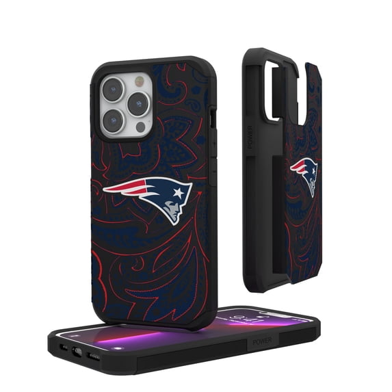 New England Patriots iPhone Rugged Paisley Design Case