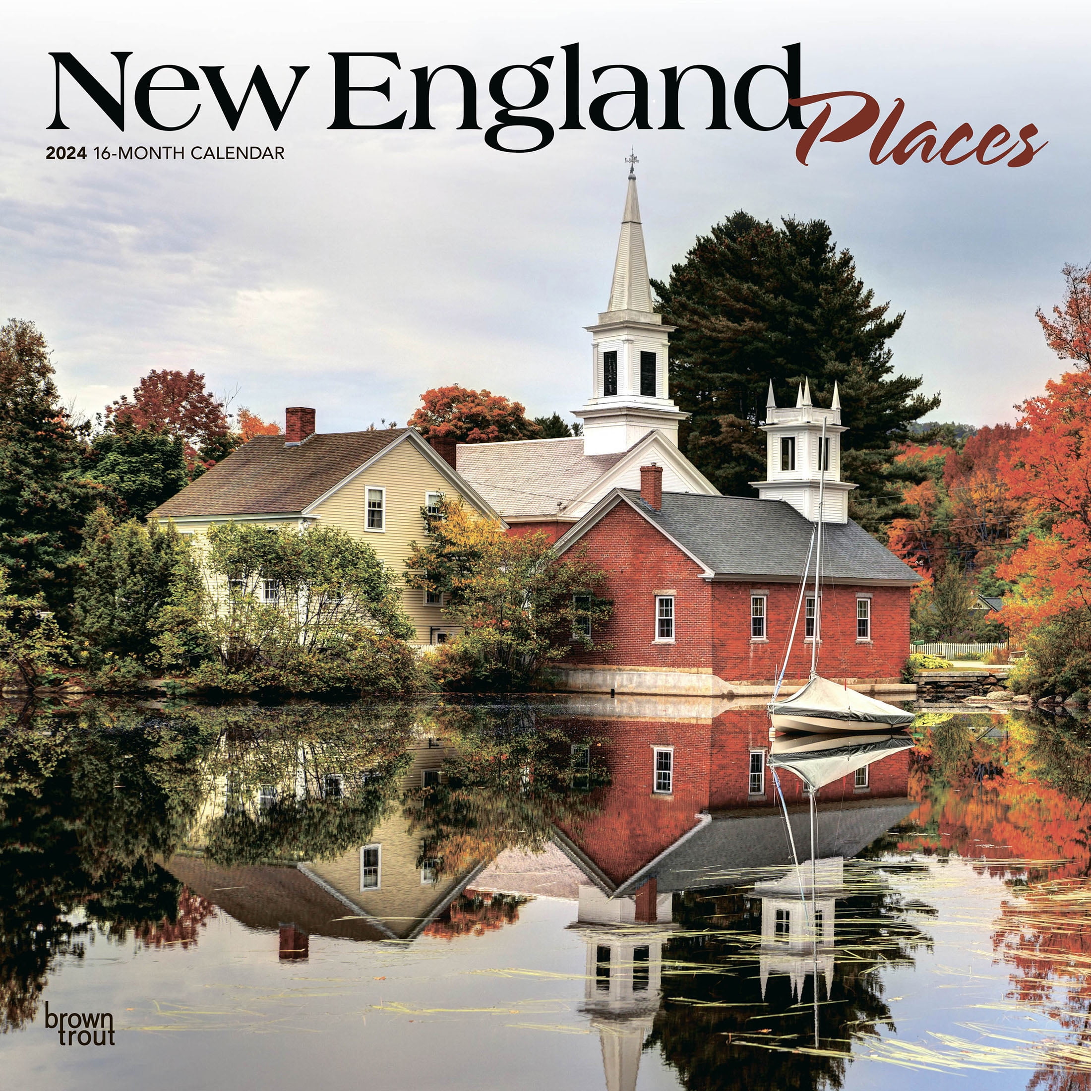 New England Places | 2024 12x24 new-england-places-2024-12x24-hanging-wall-calendar-browntrout-walmart-com