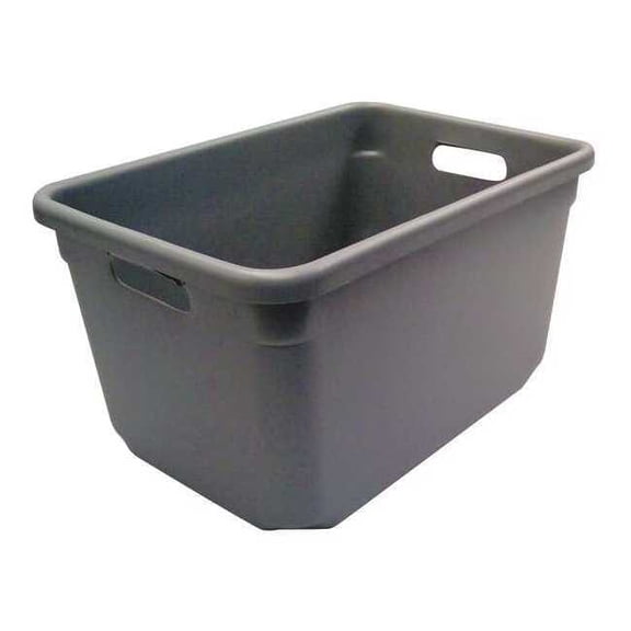 New England Plastics Nesting Tote, 18 in L, 12.5 in W, Gray H-1812-10 GRAY