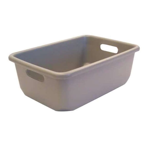 New England Plastics Nesting Tote, 18 in L, 12.5 in W, Gray H-1812-6.5 GRAY