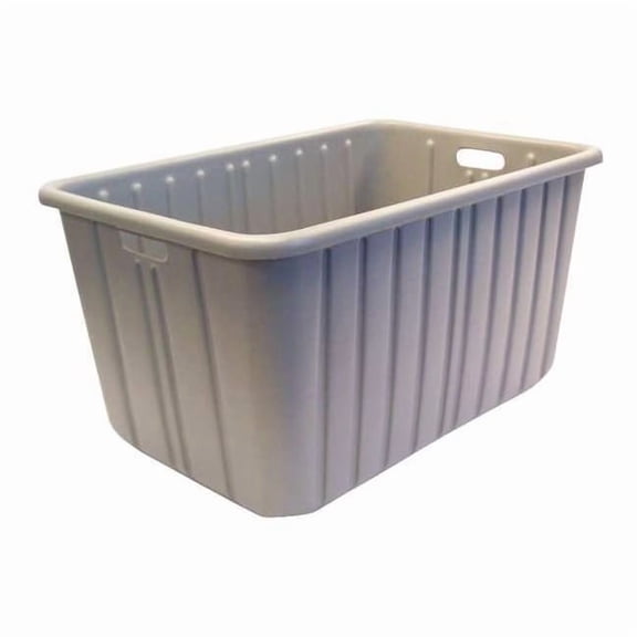 New England Plastics Nesting Tote, 28.5 in L, 19 in W, Gray H-2819-15R GRAY