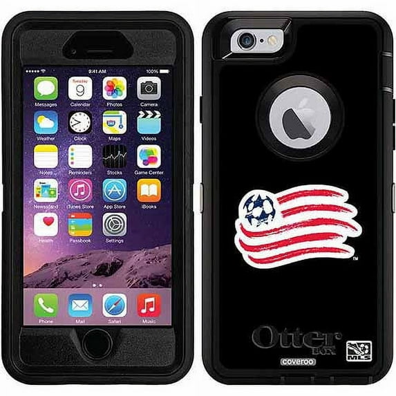 New England Revolution Emblem Design on OtterBox Defender Series Case for Apple iPhone 6