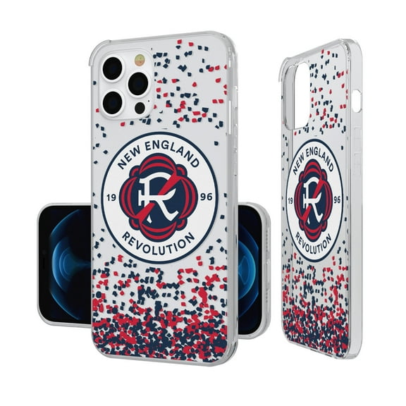 New England Revolution iPhone Confetti Design Clear Case
